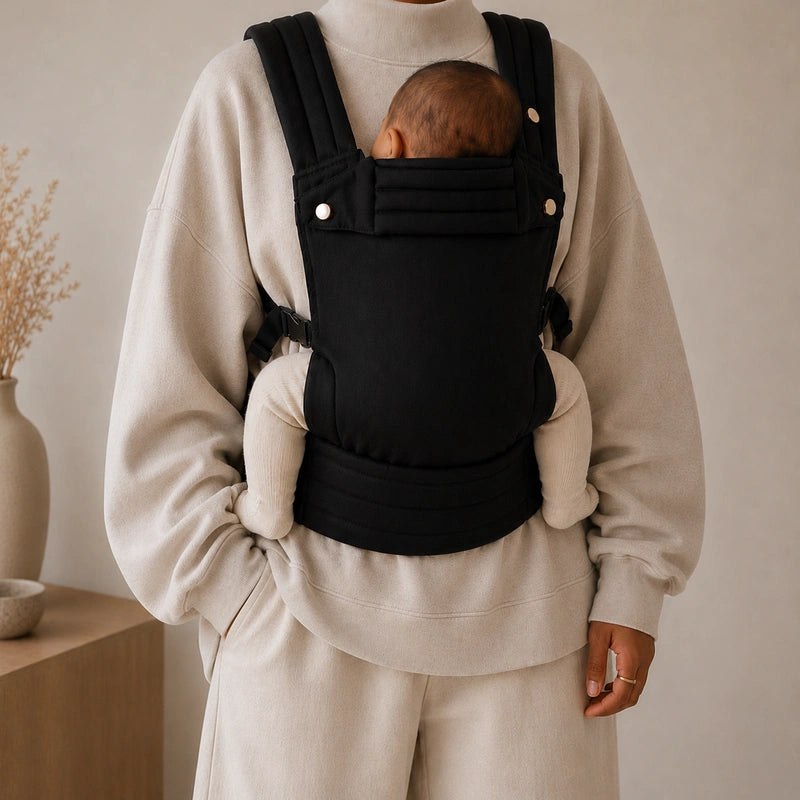 Porte-Bébé Physiologique Noir Obsidienne
