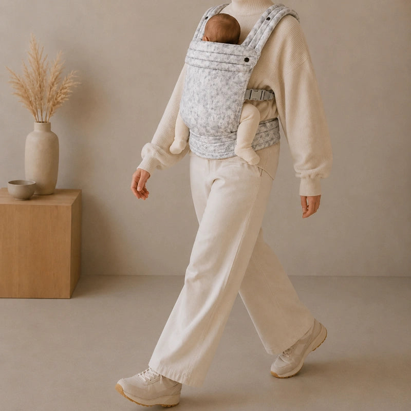 Porte-Bébé Physiologique Gris Marbré