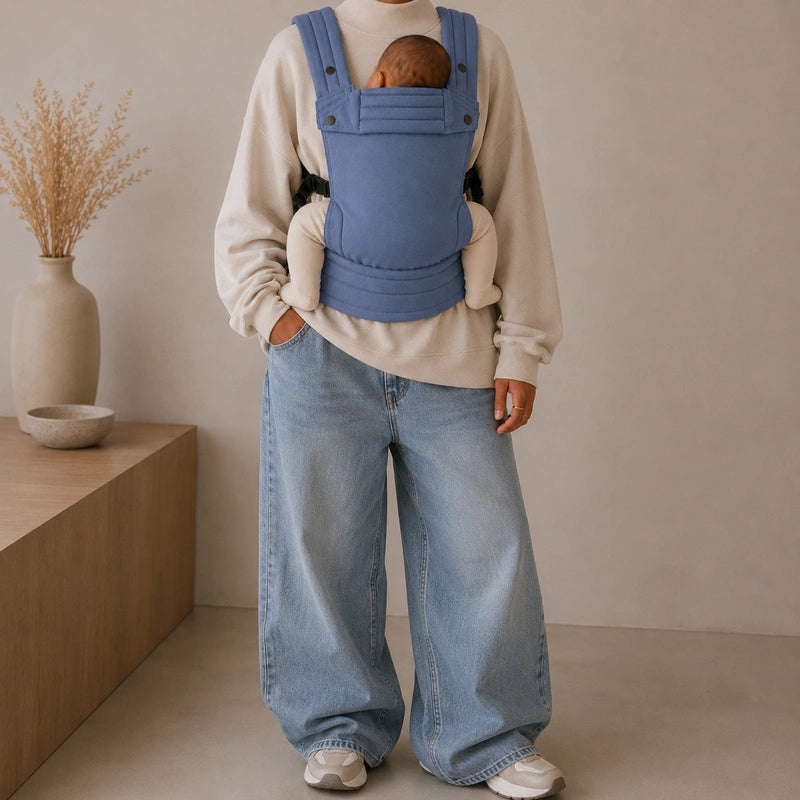 Porte-Bébé Physiologique Bleu Denim