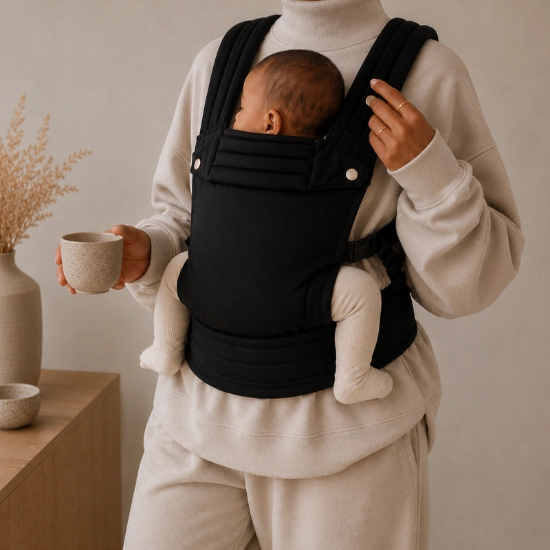 Porte-Bébé Physiologique Noir Obsidienne