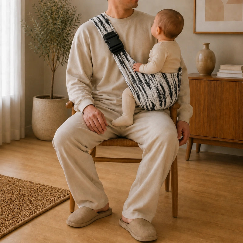 Porte-Bébé Hanche Marbré Encre