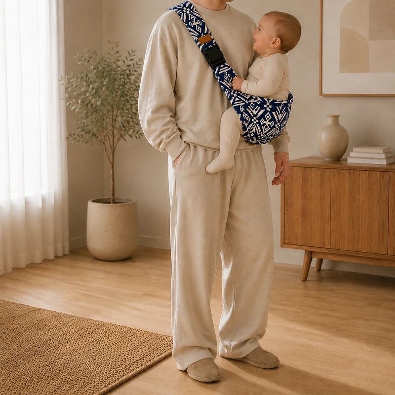 Porte-Bébé Hanche Aztèque Marine