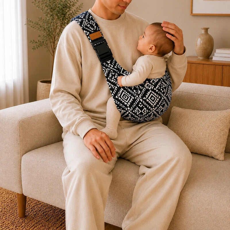 Porte-Bébé Hanche Aztèque Noir