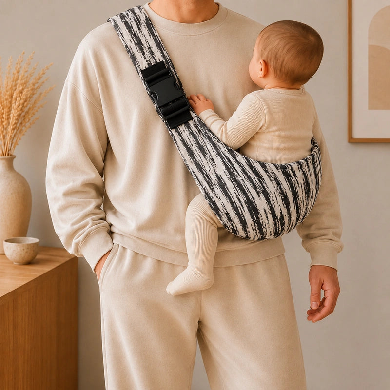 Porte-Bébé Hanche Marbré Encre