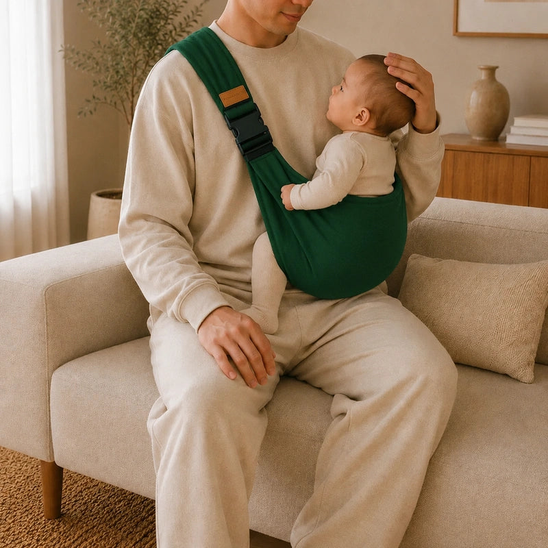 Porte-Bébé Hanche Vert Forêt