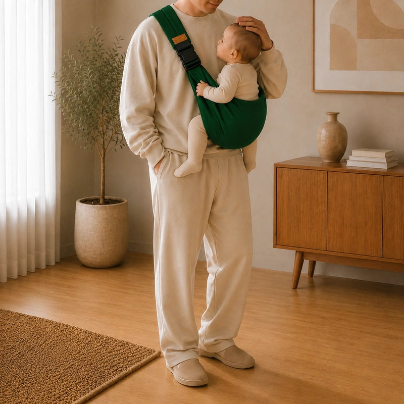Porte-Bébé Hanche Vert Forêt